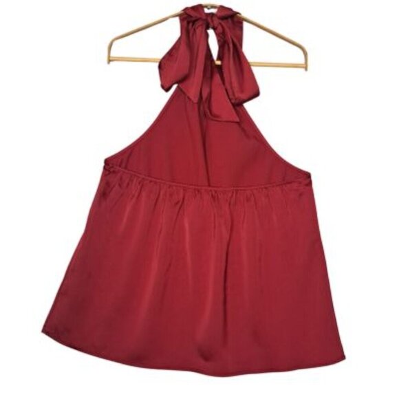 Vintage Rachel Ashwell Shabby Chic Avery Bright Crimson Halter Top - Picture 3 of 8